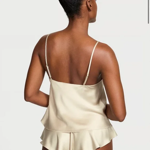 Victoria's Secret Cream and Black Lace Chemise Set - Picture 2 of 9